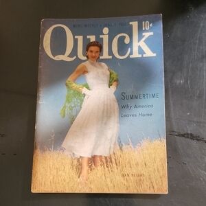 VINTAGE QUICK MAGAZINE with JEAN PETERS on the COVER - JUNE 9, 1952